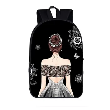 

Cartoon pretty girl back view backpack children school bag kindergarten school bag best gift toddler bag children school bag