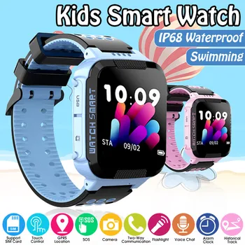 

Kids Multi-function Swimming Smart Watch Touch Screen Smart Bracelet GPRS LBS Anti-Lost Location with Camera Great Gift