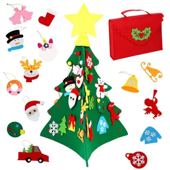 

DIY Felt Christmas Tree Merry Xmas Tree Children Felt Christmas Tree Ornament New Year Gifts for Children Decoration Art Craft
