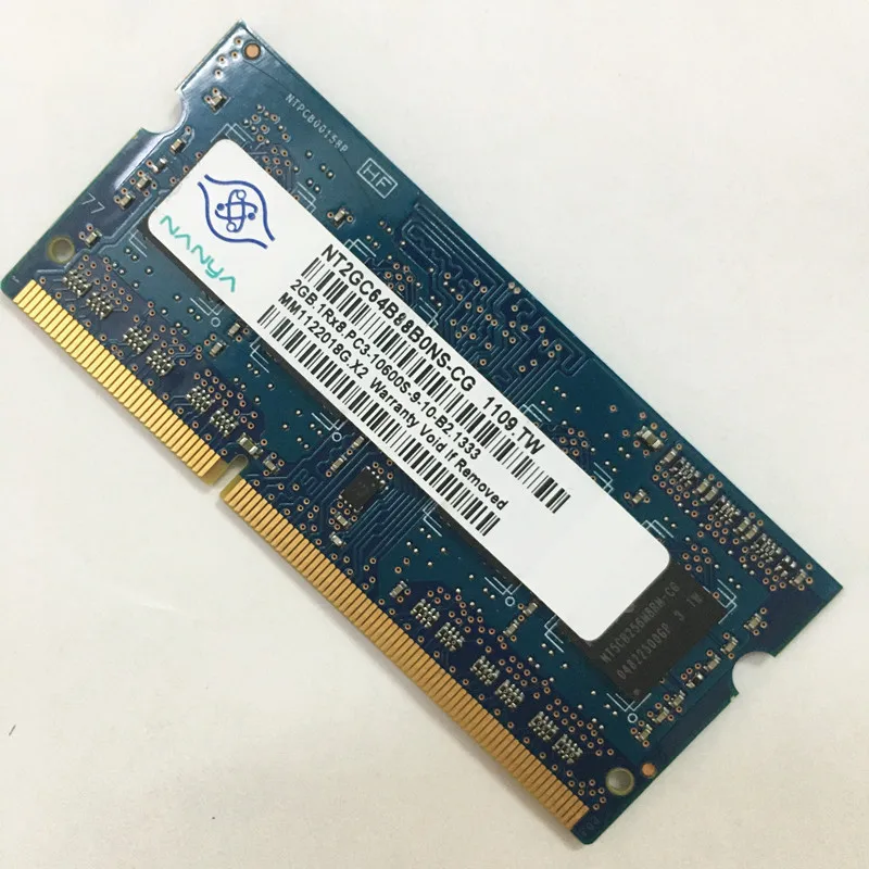 Nanya DDR3 RAMS 2GB 1RX8 PC3-10600S-9-10 -B2 1333 DDR3 2GB 1333MHz