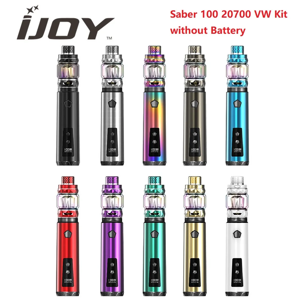 

Original IJOY Saber 100 VW 20700 Kit with 2ml Diamond Tank Atomizer 510 Thread No Battery E-cig Vape Kit