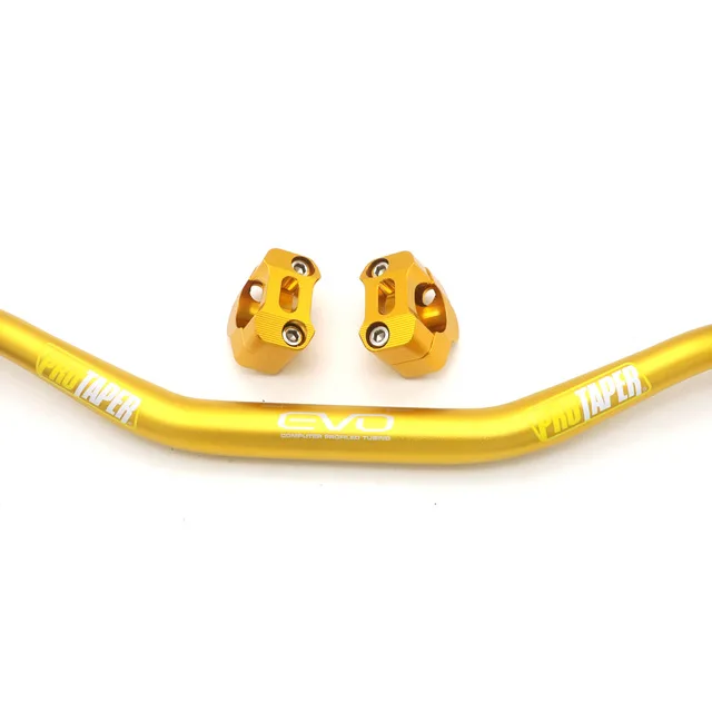 gold set in 2 Motonave руль мотоцикла для PRO Taper Pack Bar 1-1/" ручка бар колодки ручки Pit Pro гоночный Dirt Pit велосипед с адаптер cnc - Цвет: gold set in 2