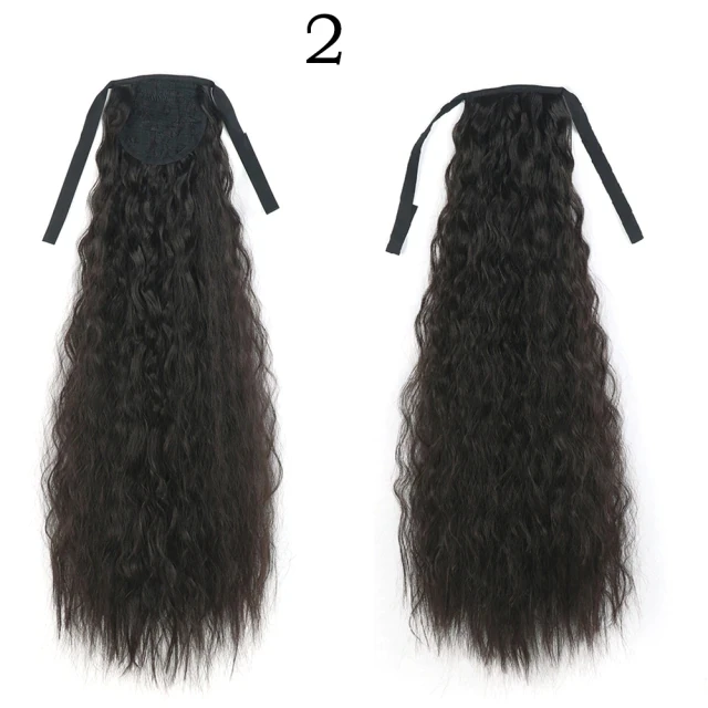Corn Wavelength Ponytail Synthetic Fake Bandage Hair Extension Black-tailed Blond Girl Heat-resistant Ladies Special Extra Long Natural Color