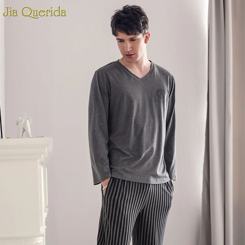 Pajamas Sleeping Suits for Men Fashion Men Sleepwear Modal Classy Pijama Hombre Plain Grey Male Pyjamas Long Sleeves Pajamas Men Pajamas Sleeping Suits for Men Fashion Men Sleepwear Modal Classy Pijama Hombre Plain Grey Male Pyjamas Long Sleeves Pajamas Men