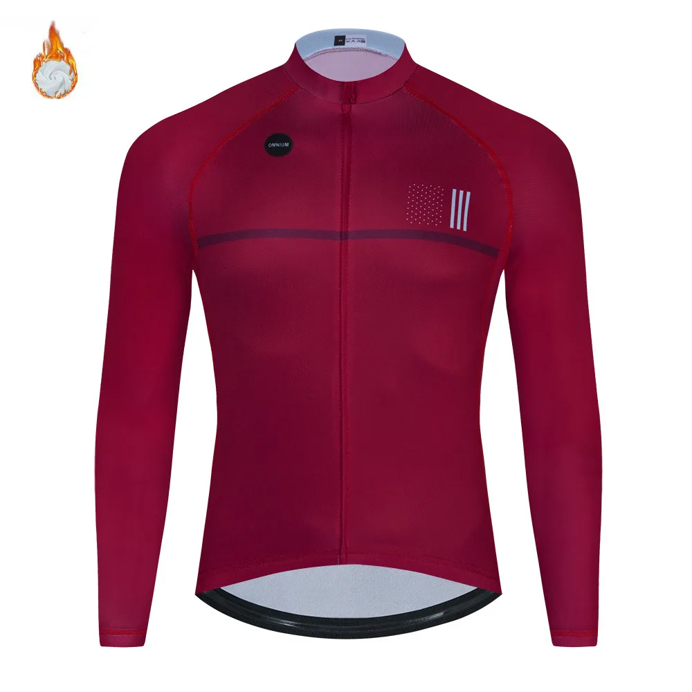 Зимняя Теплая Флисовая велосипедная одежда OMNIUM 2020 Pro форма Ropa Roupa De Ciclismo|Майки для
