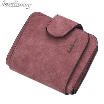 

Baellerry Women's Wallet Multi-Card Buckle Frosted Leather Coin Purse Short Wallet