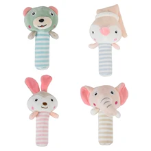 Hochets confortables pour bébé, animaux en peluche, jouets pour bébés, ours, lapin, pingouin, éléphant