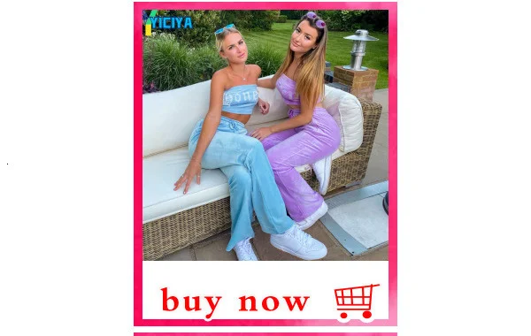 YICIYA Y2k juicy tracksuit Women Velvet  tank top And Pants Velour Pants Suit summer Sexy Bandage 2 Two piece Suit  tank top elegant pant suits