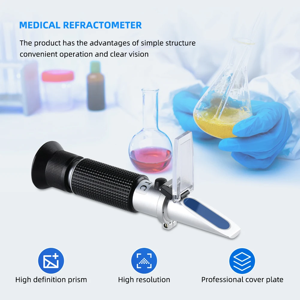  Clinical Refractometer with ATC, Tri Scale Serum Protein/Urine  Specific Gravity/Refractive Index : Pet Supplies