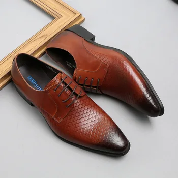 

Men Shoes Business Formal Wear Leather Shoes Men's Pointed Toe Leather Shoes Leather Zapatos De Hombre