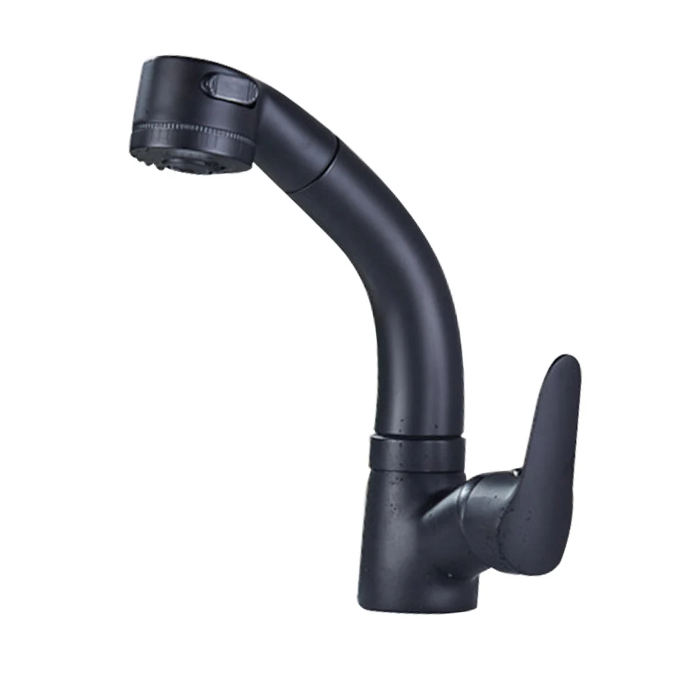 

Pull Out Single Handle Ergonomic Rustproof Home Sink Faucet Easy Install Water Mixer Brass Tap Lift Up Kitchen Bathroom Hot Cold