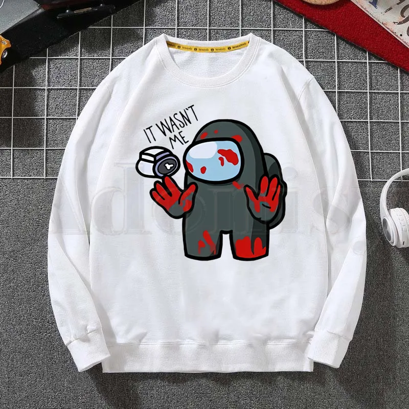 

Among Us Video Imposto Game Hip Hop Kawaii Cartoon Print Hoodies Male Crewneck Hoodies Men Sweatshirt Mens Clothes Hip-Hop