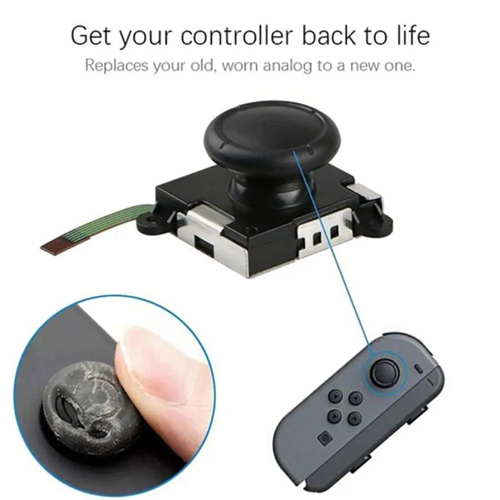 2 шт 3D аналоговый джойстик для пальца палочки запасные части для Nintendo Switch контроллер Joy-Con, Замена Левый и правый аналоговый Con