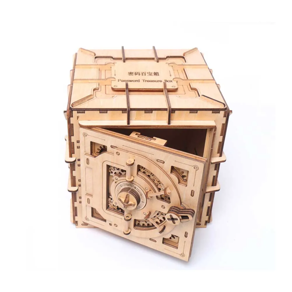 Механическая коробка передач для девочек серьги кольцо 3D Treasure Box пароль игрушка