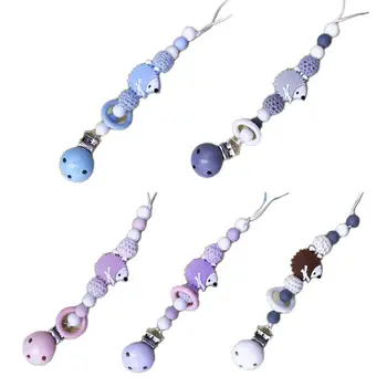 

Lovely Hedgehog Shape Newborn Silicone Pacifier Chain Safety Teething Toy