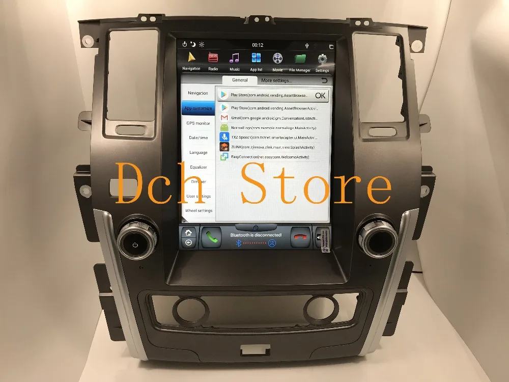 12,1 вертикальный Тесла стиль Android 8,1 автомобиля DVD gps для Nissan Patrol 2010 2011 2012 2013 навигации PX6