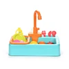 Kitchen Toy Plastic Dish Wash Sink Set Children Simulation Pretend Role Play Housework Kit Early Educational Toys For Children 5