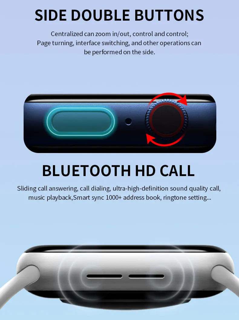 Wearpai Smart Watch HW19 Full Screen Sleep Monitor Double Buttons Make Call Smartwatch Sport Women Men pk iwo 13 W46 IWO W37 PRO