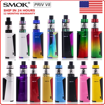 

Original SMOK Priv V8 Kit with 3ml TFV8 Baby Tank Atomizer M2 Coil Resistance 60W Electronic Cigarette VS Alien Tpriv Vape US