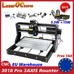 Graveur Laser CNC 1010 15W, Machine à graver, contrôle GRBL, Mini Machine à 2 axes, Pcb, routeur de bois, graveur entrepôt ue 