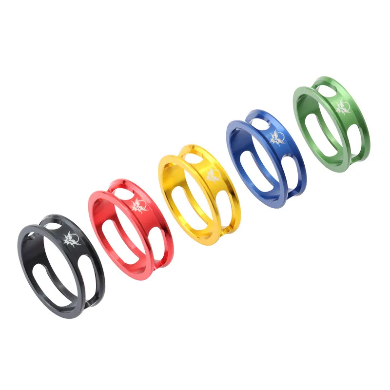 Bicycle Headset MUQZI Fixed Gear Headset Spacer Washer 28.6MM Ultralight Hollow Bowl Set MTB Road Bike Aluminum Alloy CNC Washer Accessories