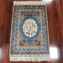 2x3feet Шелковый коврик на пол ручной работы