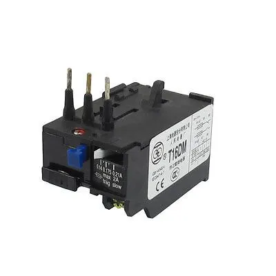 

T16DM 3 Pole 0.14A-0.21A Current Range Motor Thermal Overload Relay 1NO 1NC