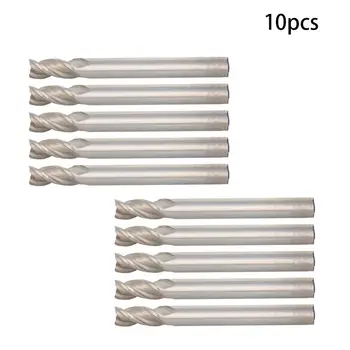 

Length 57~72mm HSSAL Straight Shank Milling Cutter Head 6/7/8/9mm Handle 6/8/10mm 3-edge Machine Tool accessories Drill Cutter