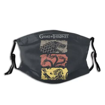 

Game Of Thrones House Stark Targaryen Lannister Non-Disposable Face Mask Anti Haze Dust Mask Protection Respirator Mouth Muffle