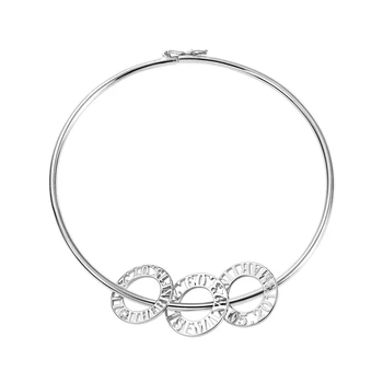 

AILIN Personalized Name and Date Bracelets Bangles For Women Men Jewelry Custom 3 Russian Circles Bracelet