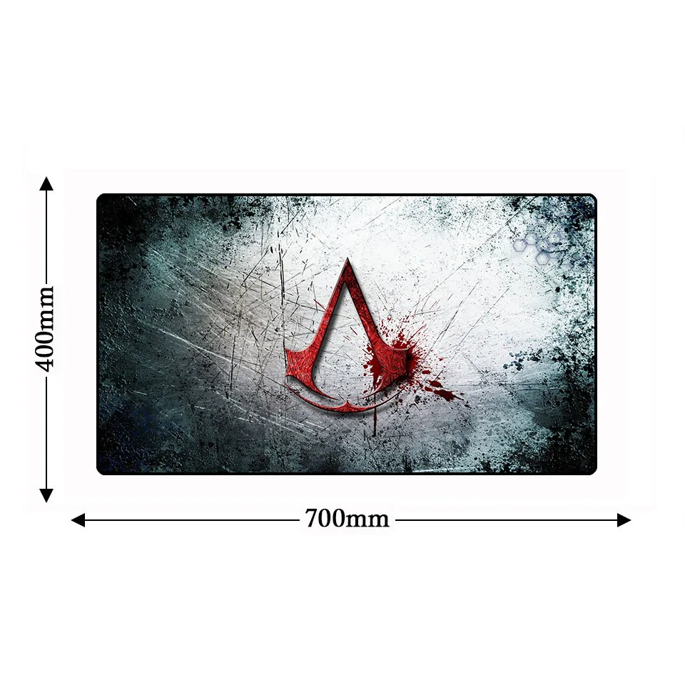 Большой 700*400 мм нескользящий игровой Assassins Creed натуральный резиновый коврик для мыши Lockedge большой ПК геймерская игра коврик для мыши коврик