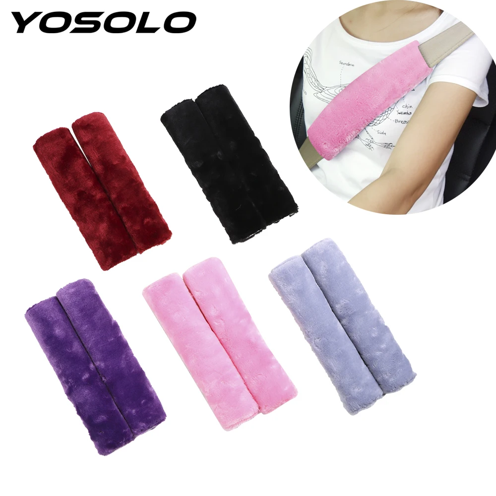 YOSOLO 2 шт/комплект из мягкого плюша Машинного сиденья пояс подкладка под плечо