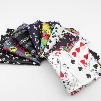 

Men Sheet Music Suits Polyester Designer Handkerchiefs Note Pocket Square Guitar Hankies Business Casual Pockets Hanky