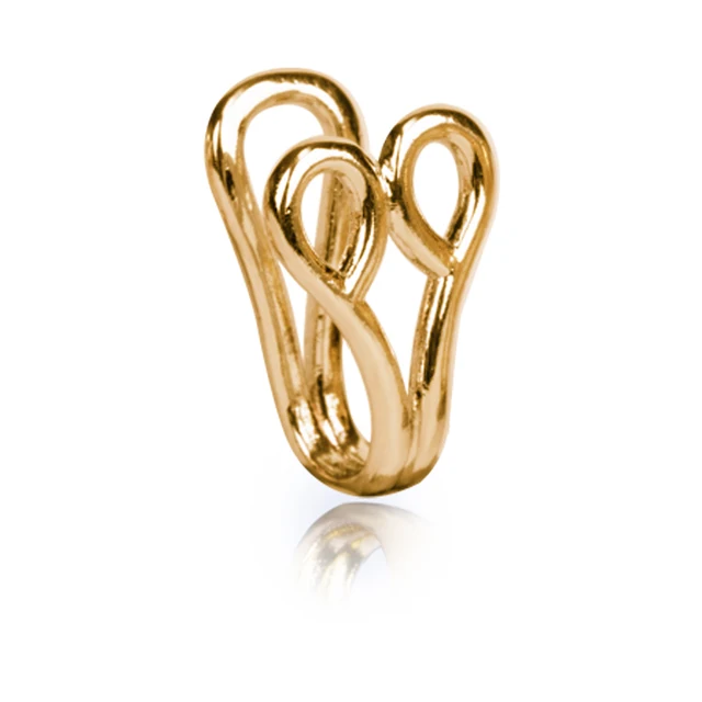 Fake Nose Piercing Ring Nose Cuff And Stud Jewelry Cooper Curve Shape Nose Clip Non Piercing Nose Ring Clip Ear Clip 6-gold