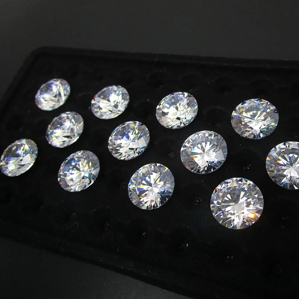 

50 шт./лот Бесплатная доставка, свободный синтетический камень CZ, большой размер 12 мм 13 мм 14 мм, белый кубический цирконий, камень для ювелирных изделий