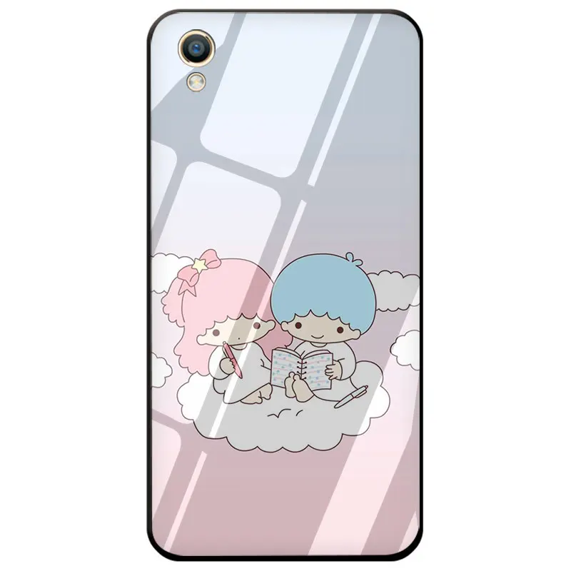 G6 EWAU с рисунками из мультфильма «My Melody» маленький Две звезды закаленное Стекло чехол для телефона чехол для OPPO A7 A5s AX7 AX5s A37 A77 A7X F3 F5 F7 F9 F11 Pro - Цвет: G6