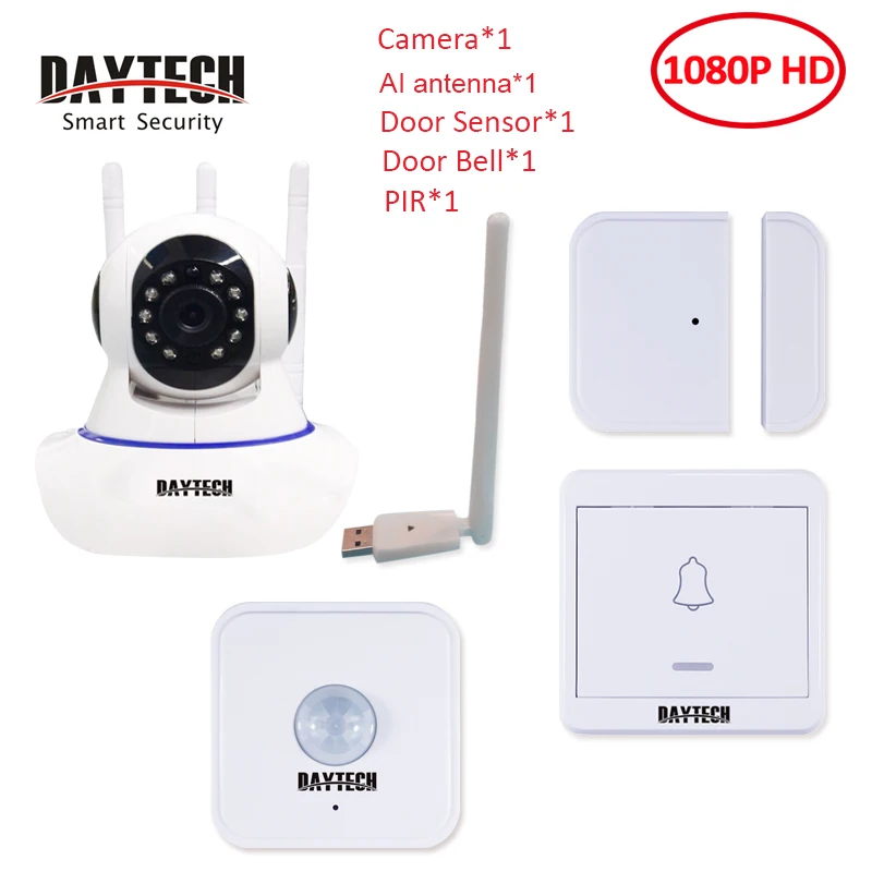 Система охранной сигнализации DAYETCH для дома GSM с ip камерой Wi Fi двусторонняя