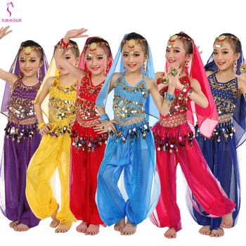 

Kids Belly Dance Costumes Set Oriental Dance Costumes Girls Bellydance Egyptian Child Bollywood Indian Belly Dancing Clothing