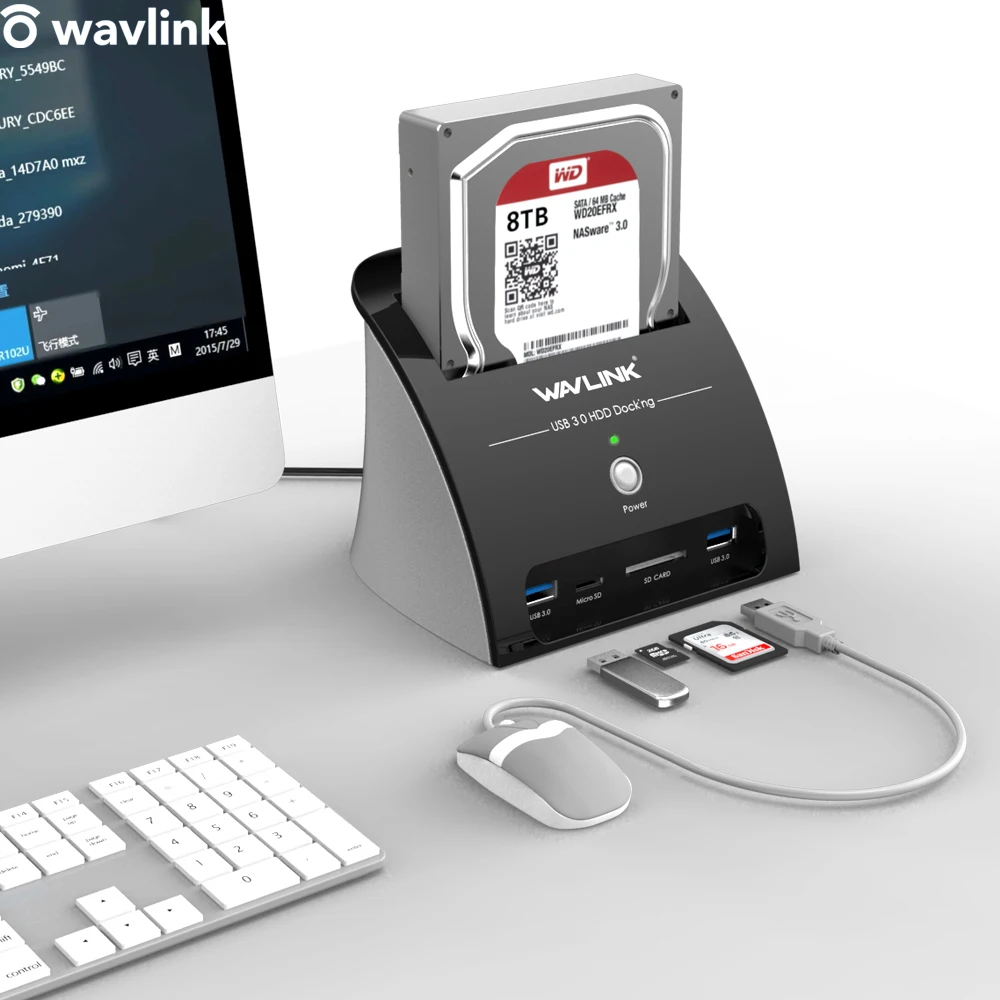 Wavlink док станция для HDD 2 5 3 дюйма с кардридером USB 0 на SATA жесткий диск Внешний