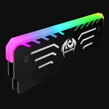 

Desktop Memory Heatsink Cooling Clip RGB Light 6 Automatic Color Change RAM Cooling Systerm Double Layer Heat Conduction