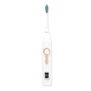 

Intelligent Lcd Ultrasonic Electric Toothbrush Magnetic Suspension Induction Three-Speed Adjustment Induction Rechargeable White