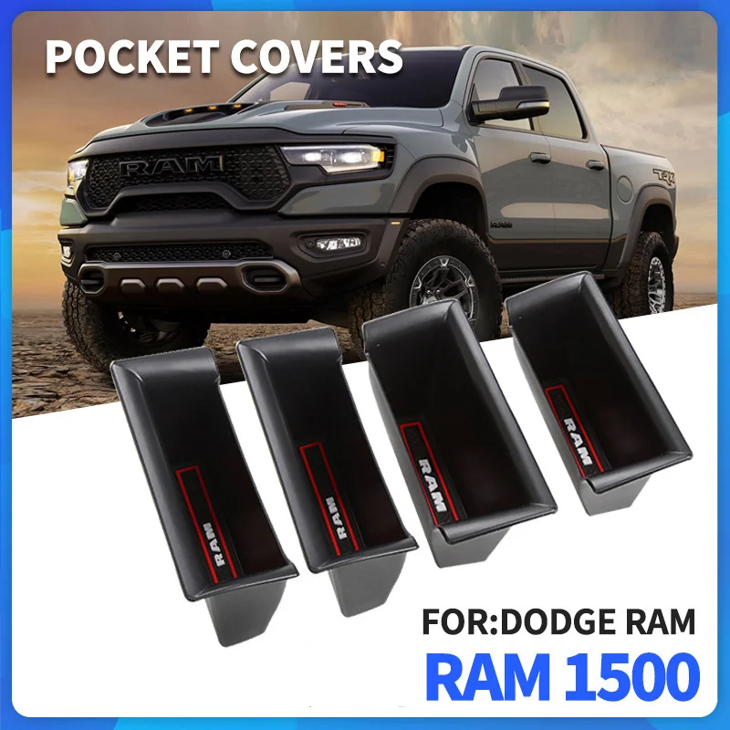 Car Front Door Handrail Sort Out Storage Box Auto Interior Accessories Silicone Anti-Slip Mat For Dodge Ram 1500 2019-2021