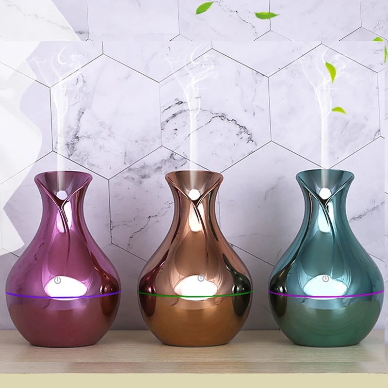 

130ML NEW USB Aroma Diffuser Plating Color Air Humidifier Ultrasonic Atomizer Aromatherapy Essential Oil Diffuser 7 Colors light