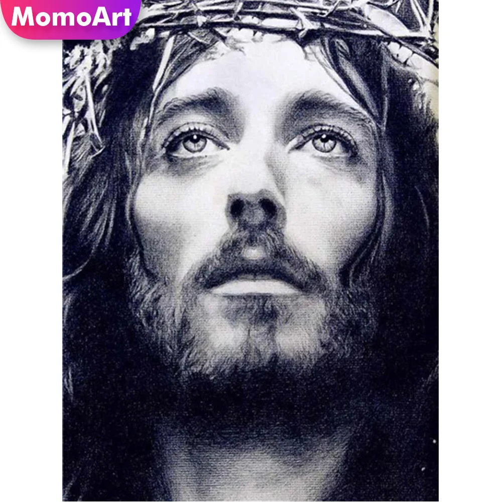 Алмазная живопись MomoArt портрет картина мозаика квадратные стразы вышивка