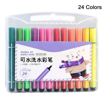 

Coloring Stationery Washable Writing School Marker Pen Set Student Watercolor Painting Kids Gift Highlighting DIY Craft Portable