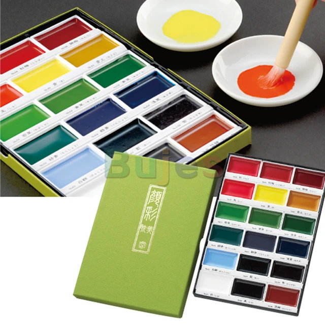 Holbein Watercolour 14 28 Traditional Japanese Cake Colors Set - Shin  Gansai, Solid Watercolor For Japanese Style Paint - Water Color - AliExpress