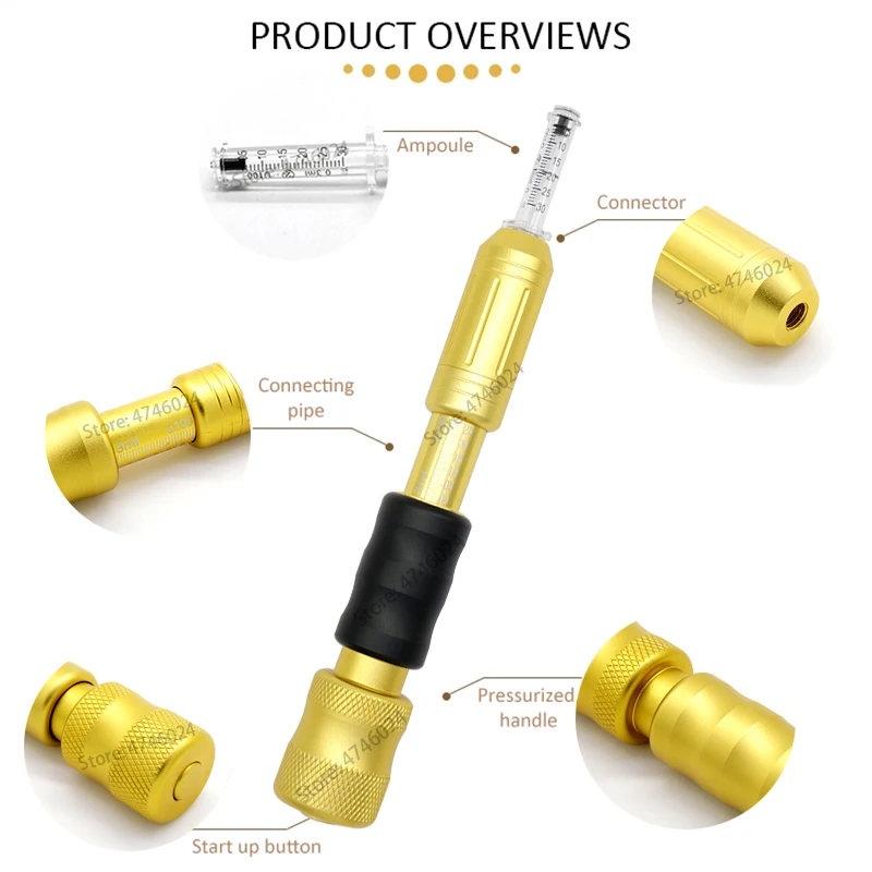 Стиль высокого давления гиалурон ручка неинвазивный распылитель мезо инъекции Пистолеты для губ заполнения против морщин лица инъекции ручка