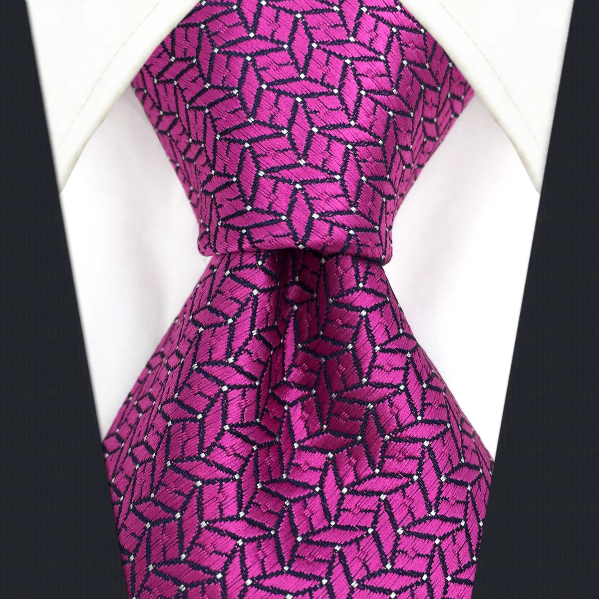 F11 однотонные розовые галстуки-бабочки для мужчин комплект шейных платков Свадебные X-long шелковые геометрические