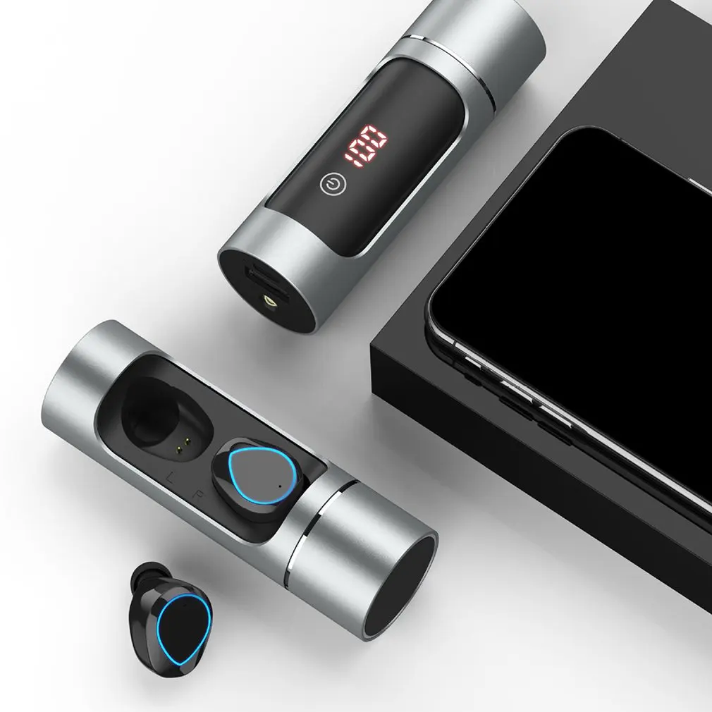 K01 Bluetooth наушники беспроводные Серьги светодиодный цифровой дисплей экран мини стерео Беспроводная гарнитура