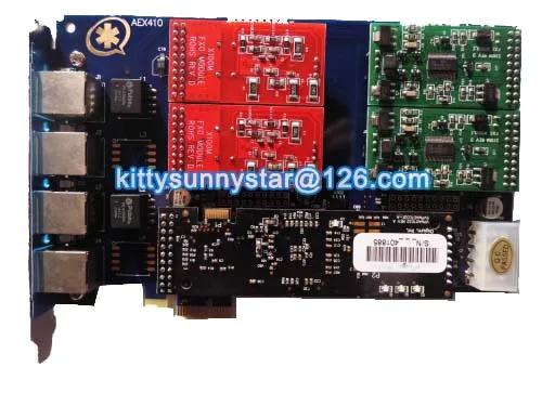 AEX410 4 порта модуль карта pci-e, с эхо Canceller аппаратные средства VPMADT032, FXO FXS аналоговая карта Asterisk
